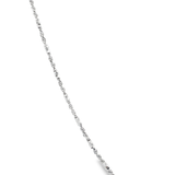 「雙股麻花橫桿鍊 Double Rope Bar Chain」18K白色黃金頸鏈