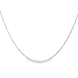「雙股麻花橫桿鍊 Double Rope Bar Chain」18K白色黃金頸鏈