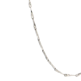 「麥穗鏈 Barleycorn Chain」18K白色黃金頸鏈
