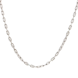 「亮切船錨鍊 Shiny Cut Anchor Chain」18K白色黃金頸鏈