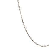 「亮切棒鍊 Shiny Cut Bar Chain」18K白色黃金頸鏈