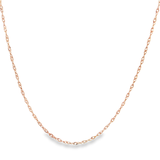 「雙股麻花鍊 Double Rope Chain」18K玫瑰色黃金頸鏈