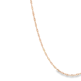 「雙股麻花鍊 Double Rope Chain」18K玫瑰色黃金頸鏈