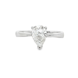 18K白色黃金天然鑽石戒指 (GIA)