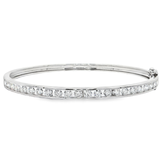 18K白色黃金天然鑽石手鐲