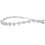 18K白色黃金天然鑽石手鐲