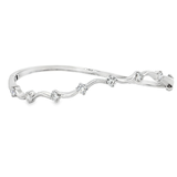 18K白色黃金天然鑽石手鐲