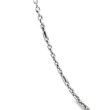 「花式扭環鏈 Fancy Cable Linked Chain」18K白色黃金頸鏈