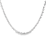 「馬銜鍊 Cable Chain」18K白色黃金頸鏈