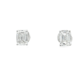 18K白色黃金天然鑽石耳環 (GIA)