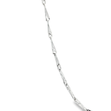 「麥穗鏈 Barleycorn Chain」18K白色黃金頸鏈