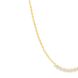 「扁平馬銜鍊 Flat Cable Chain」18K黃色黃金頸鏈