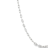 「亮切船錨鍊 Shiny Cut Anchor Chain」18K白色黃金頸鏈