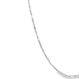 「棒土星鍊 Bar Saturn Chain」18K白色黃金頸鏈