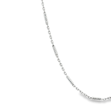 「馬銜橫桿鍊 Cable Bar Chain 」18K白色黃金頸鏈
