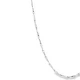 「麥穗鏈 Barleycorn Chain」18K白色黃金頸鏈