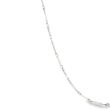 「橫杆鍊 Bar Chain 」18K白色黃金頸鏈