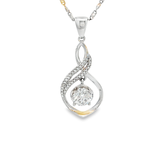 18K白色黃金天然鑽石吊墜 (GIA)