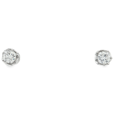18K白色黃金天然鑽石耳環 (GIA)