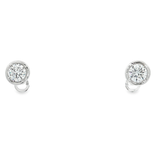 18K白色黃金天然鑽石耳環 (GIA)
