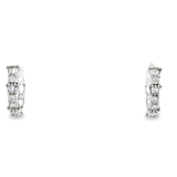 18K白色黃金天然鑽石耳環