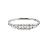 「Pavé Diamond Slim Signet」18K黃色黃金鑽石戒指