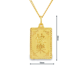 999.9黃金方型花吊墜