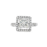 18K白色黃金天然鑽石戒指 (GIA)