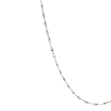 「麥穗鏈 Barleycorn Chain」18K白色黃金頸鏈