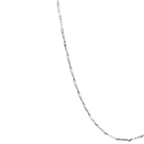 「麥穗鏈 Barleycorn Chain」18K白色黃金頸鏈