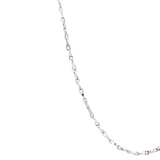 「麥穗鏈 Barleycorn Chain」18K白色黃金頸鏈