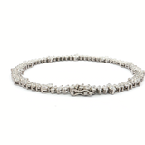 18K白色黃金天然鑽石手鍊