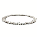 18K白色黃金天然鑽石手鍊