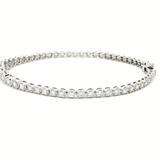 18K白色黃金天然鑽石手鍊