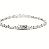 18K白色黃金天然鑽石手鍊