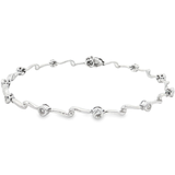 18K白色黃金天然鑽石手鍊