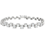 18K白色黃金天然鑽石手鍊