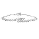 18K白色黃金天然鑽石手鍊