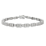 18K白色黃金天然鑽石手鍊