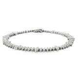 18K白色黃金天然鑽石手鍊