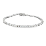 18K白色黃金天然鑽石手鍊