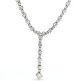 18K白色黃金天然鑽石頸鏈 (GIA)