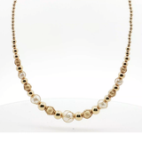 14K黃金天然珍珠頸鏈