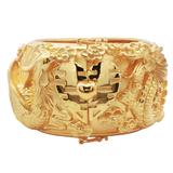 999.9黃金立體龍鳳花較鐲
