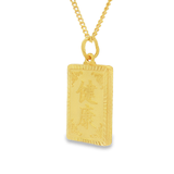 999.9黃金方型花吊墜