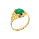 「Verdura」24K 999.9黃金翡翠戒指