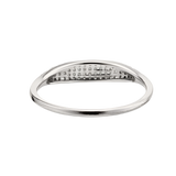 「Pavé Diamond Slim Signet」18K黃色黃金鑽石戒指