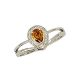 "Yang" 18K white gold orange diamond ring 