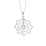 「Infinity」18K白色黃金鑽石吊墜