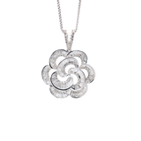 「Blissful」18K白色黃金鑽石吊墜